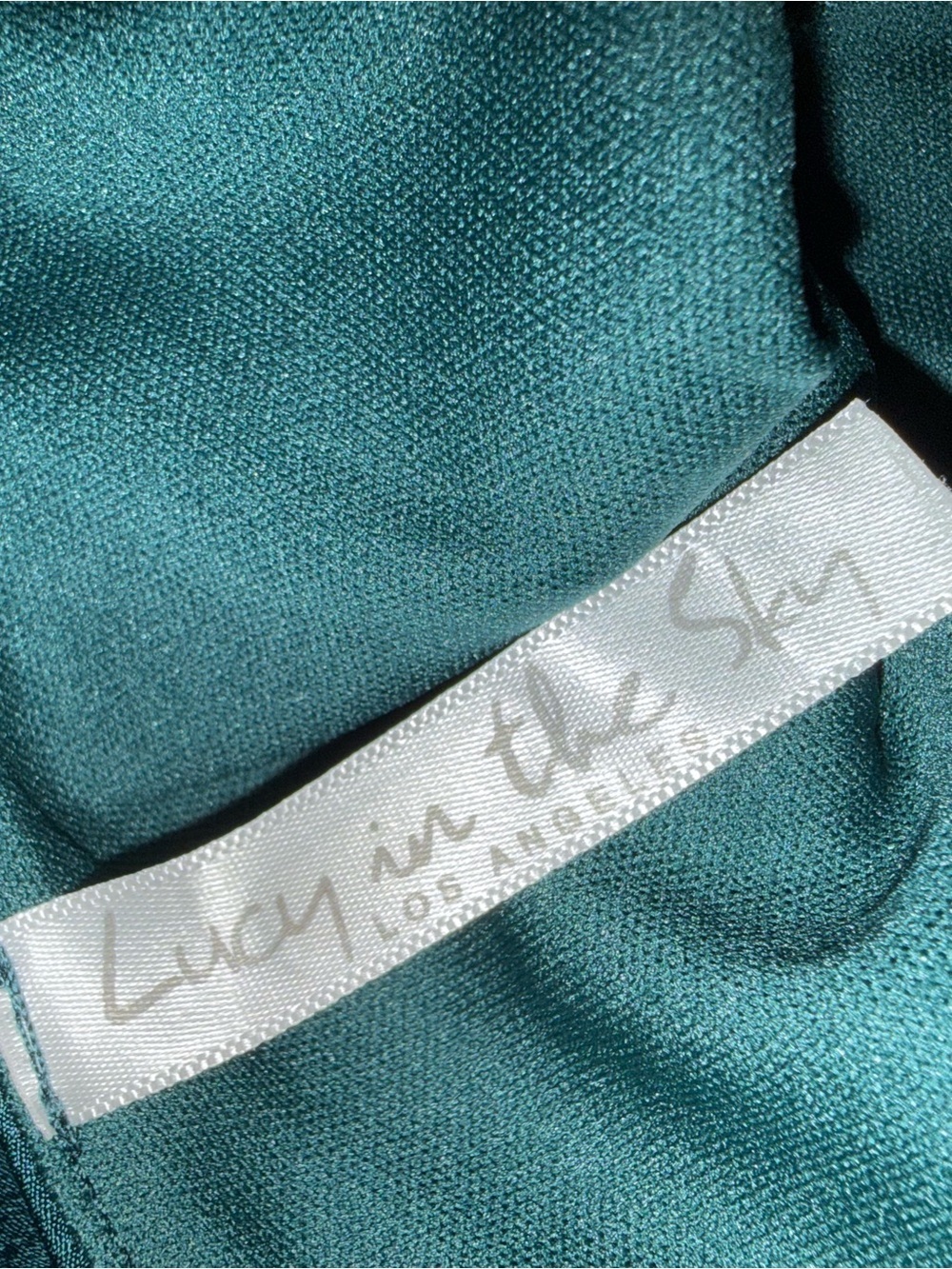 Lucy in the Sky Quinn Tie A Line Mini Dress Emerald Green Size S - Picture 5 of 6